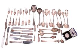 A collection of items, comprising a matching cutlery set by Robbe & Berking - Flensburg with '80