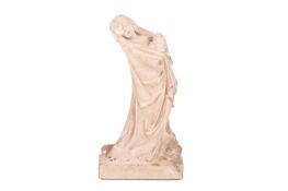 The Virgin Mary in Sorrow, her hands clenched and leaning back, possibly 15th century, carved sandst