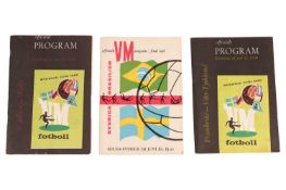 A 1958 football World Cup final programme Brazil v Sweden, played at the Rasunda Stadium, Solna, (Sw