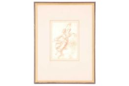 18th century Italian School, Allegorical figure with grapes, pen and wash on paper, 20 cm x 14 cm fr