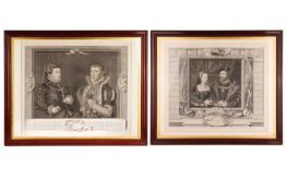 G. Vertue after Lucas De Heere, Mary Queen of France and Charles Brandon Duke of Sussex, engraving, 
