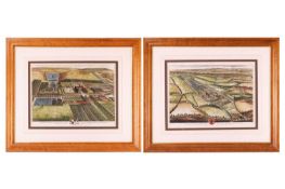 Johannes Kip (1653 - 1722) after Leonard Knyff (1650 - 1722), two copper engravings from Britannia I