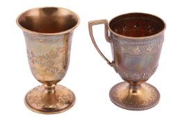 A Victorian silver gilt 