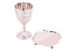 West Kent Regimental interest, A Victorian silver presentation cup, Birmingham 1861 makers mark rubb
