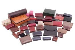 Quantity of jewellery boxes including a Van Cleef, and Tiffany & co box. Selection of named boxe