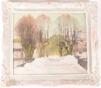 Torsten Löwgren (1903-1991) Swedish, a peaceful snow scene, signed and dated 1931, oil on canvas, 47