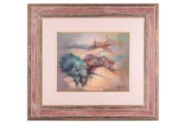 Paolo Frosecchi (1924 - 1991) Italian, Tuscan Landscape, signed and dated '82, oil on canvas, 40 x 5