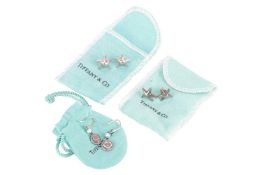 Tiffany & Co. - three pairs of earrings; to include two pairs of starfish stud earrings by Elsa 