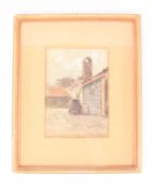 German Grobe (1857-1938) German, Farmyard scene, signed (lower right corner), watercolour, image 23 