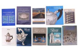 A quantity of books on silver including Fairburn's Book of Crests and Christie's pictorial history o