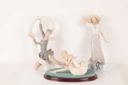 Lladro: A collection of figurines comprising a Mediterranean Light (6863), Lladro Dancer with Veil (