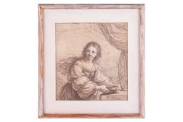 Francesco Bartolozzi, etching of 'Santa' after the drawing by Barbieri Giovanni Francesco, London, 1