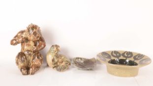 A Royal Copenhagen Knud Kyhn Infant Satyr, together with a further Royal Copenhagen Knud Kyhn Walrus