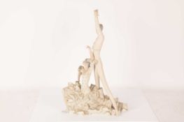 Lladro: The Flamenco Dancers (1014519), a large figure group, measuring 50 cm.In overall good condit