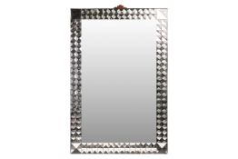 A large 20th century Venetian facet cut wall mirror, 139 cm x 93 cm.Overall condition with signs of 