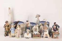 A large collection of Lladro, Royal Copenhagen, Royal Doulton, Bing & Grondahl, and other figuri