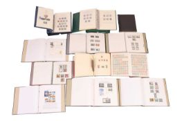 A large collection of 12 stamp albums comprising a Commonwealth and World collection, a collection o