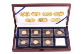 World War I 1914-1918 Allied and Central Powers Seven Coin Gold Set, comprising a German 20 Mark, da