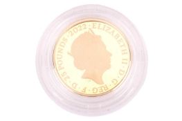 A Royal Mint 2022 Elizabeth II ¼ oz gold proof 25 pounds, 'The Queen's Reign Common Wealth of Nation