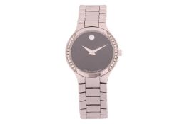 A Movado diamond set steel lady's watch Model: 20.3.14.1550 SSerial: 25129793Case Material: SteelCas