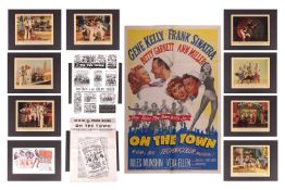Gene Kelly: a collection of original promotional items from the 1949 film 'On the Town', comprising 