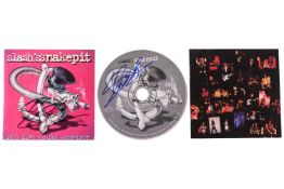 Guns N' Roses: a band-signed 'Appetite for Destruction' CD cover, with the signatures of Axl Rose, S