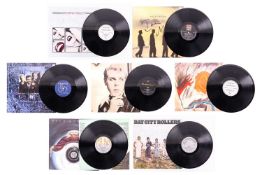 Seven signed vinyl records, comprising The Style Council, 'Walls Come Tumbling Down!' 12