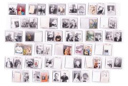 An album containing a good number (x50) of varied celebrity autographs, to include: Faye Dunaway, Ge