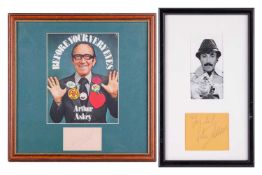 Peter Sellers: a framed and glazed photograph with inset signature card, Sellers as Inspector Clouse