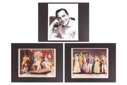 Gene Kelly: two 1949 British MGM front-of-house stills from the 1949 film 'Everybody's Cheering', st