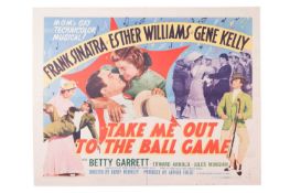 Gene Kelly: an original 'Take Me Out to the Ball Game' 1949 US half-sheet poster, featuring Gene Kel