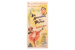 Gene Kelly: an original Australian Daybill poster for 'An American in Paris', the 1951 film starring
