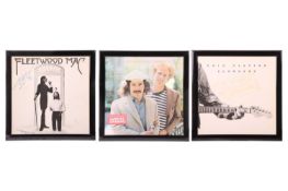Three signed album covers, all 'To Veronica', comprising Eric Clapton (Slowhand), Paul Simon (Simon 
