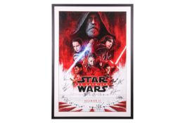 Star Wars: The Last Jedi, a cast-signed one sheet film theatrical release poster, to include the sig