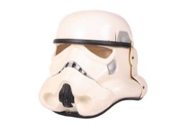 A 1976 Star Wars Imperial Stormtrooper helmet, unfinished and produced from white vacuum-formed