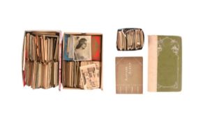 A large collection of Antique and vintage postcards, museum booklets, and travel ephemera relating t