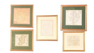 Beighton Henry: 'A Map of Knightlow-Hundred', 1725, hand coloured, 34.5 cm x 36 cm, together with Ki