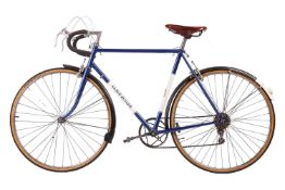 A recently restored Vintage Claud Butler racing bike, 20th century, measuring 92 cm high x 180 cm.