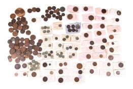 A large quantity of old English, European, American and Indian coins and tokens, those of Victorian,