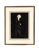 Powys 'Quiz' Evans (British, 1899-1981), John Barrymore as Hamlet, signed 'Quiz' (lower right), ink 