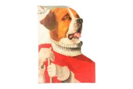 A 19th Century European School, anthropomorphic portrait of a dog, signed Milunis, oil on canvas, un