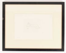 Amedeo Modigliani (Italian, 1884-1920), Nude to the right, plate signed (lower left), etching, 9.5cm