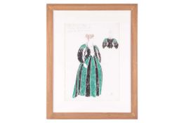 John Armstrong (1893-1973), Beatrice from “Much Ado About Nothing”, pencil and gouache, signed with 