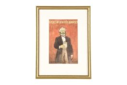 Anatoli Dovzhenko (Ukranian, 1932-1991), Karl Marx, a further image (verso), watercolour, image 18 c