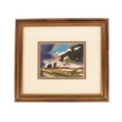 David Smith (Scottish, 1920-1998), Norfolk countryside, watercolour, image 15 cm x 18 cm, framed 35 