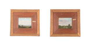Rudolf Sauter (British, 1895-1977), Mauve cloud study, pastel, image 12 cm x 14 cm, frame 30 cm x 33