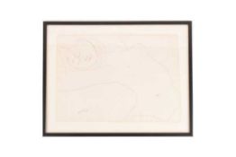 Ota Janacek (Czech, 1919-1996), 'Reclining Nude Model', charcoal on paper, signed lower left, 29.5 c