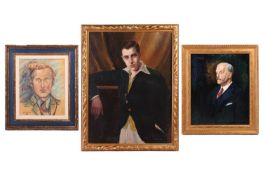 Count Mario Grixoni (Italian, 1885-1945), Portrait of a Young Man with a Signet Ring, signed 'M. Gri