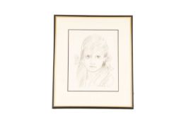 Robert Lenkiewicz (British, 1941-2002), 'Portrait of a Girl', pencil on paper, signed lower right, 3