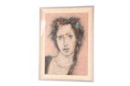 Derek Menary (Irish,b.1943), 'A Mayo Girl', mixed media, signed, 62 cm x 53 cm, framed and glazed.
